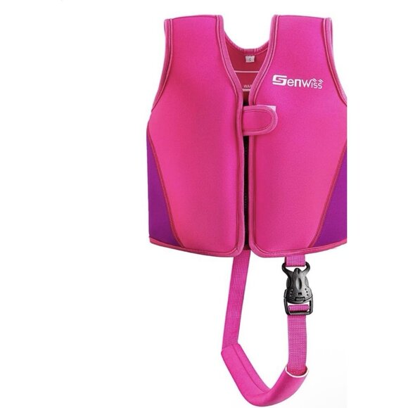 Genwiss Baby Girl Swim Vest Toddler 2 Years Baby Toddler Fit 20-28 lbs Pink - Picture 1 of 10